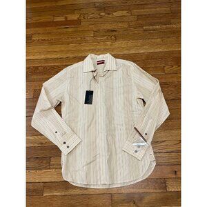 Alfani Button Down Long Sleeve Shirt Mens Size Small Striped Classic Fit NWT $50